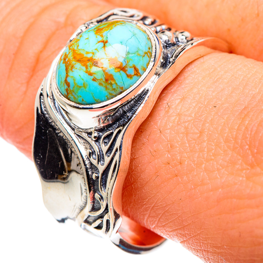 Tibetan Turquoise Rings handcrafted by Ana Silver Co - RING89481