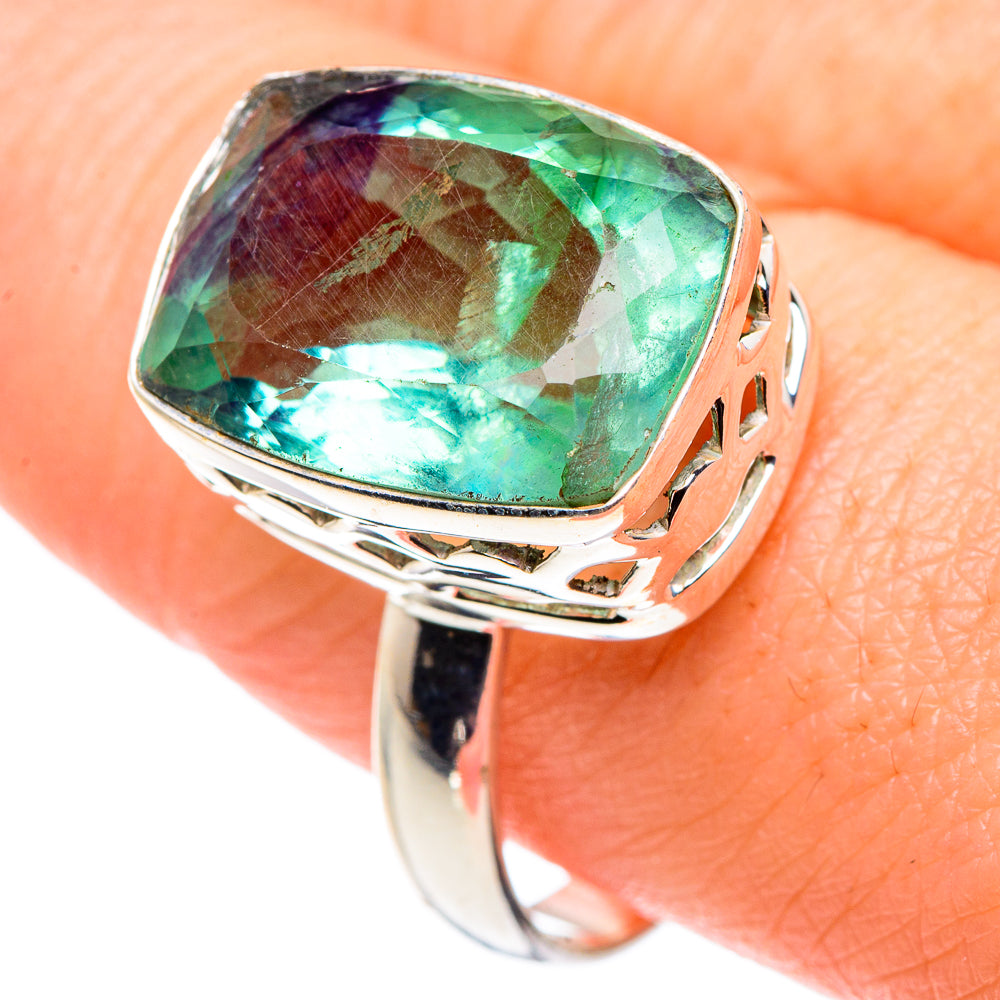 Green Fluorite Rings handcrafted by Ana Silver Co - RING89484
