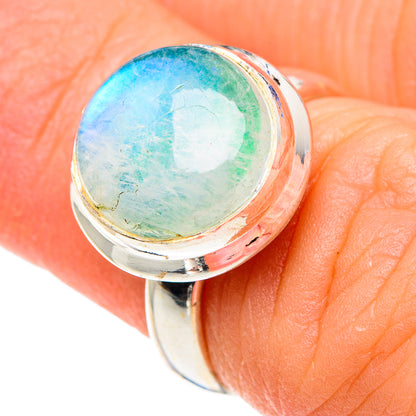 Green Moonstone Rings handcrafted by Ana Silver Co - RING89485