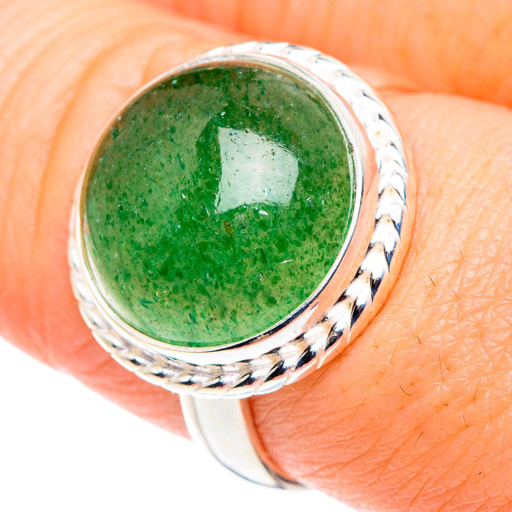Green Aventurine Rings handcrafted by Ana Silver Co - RING89486