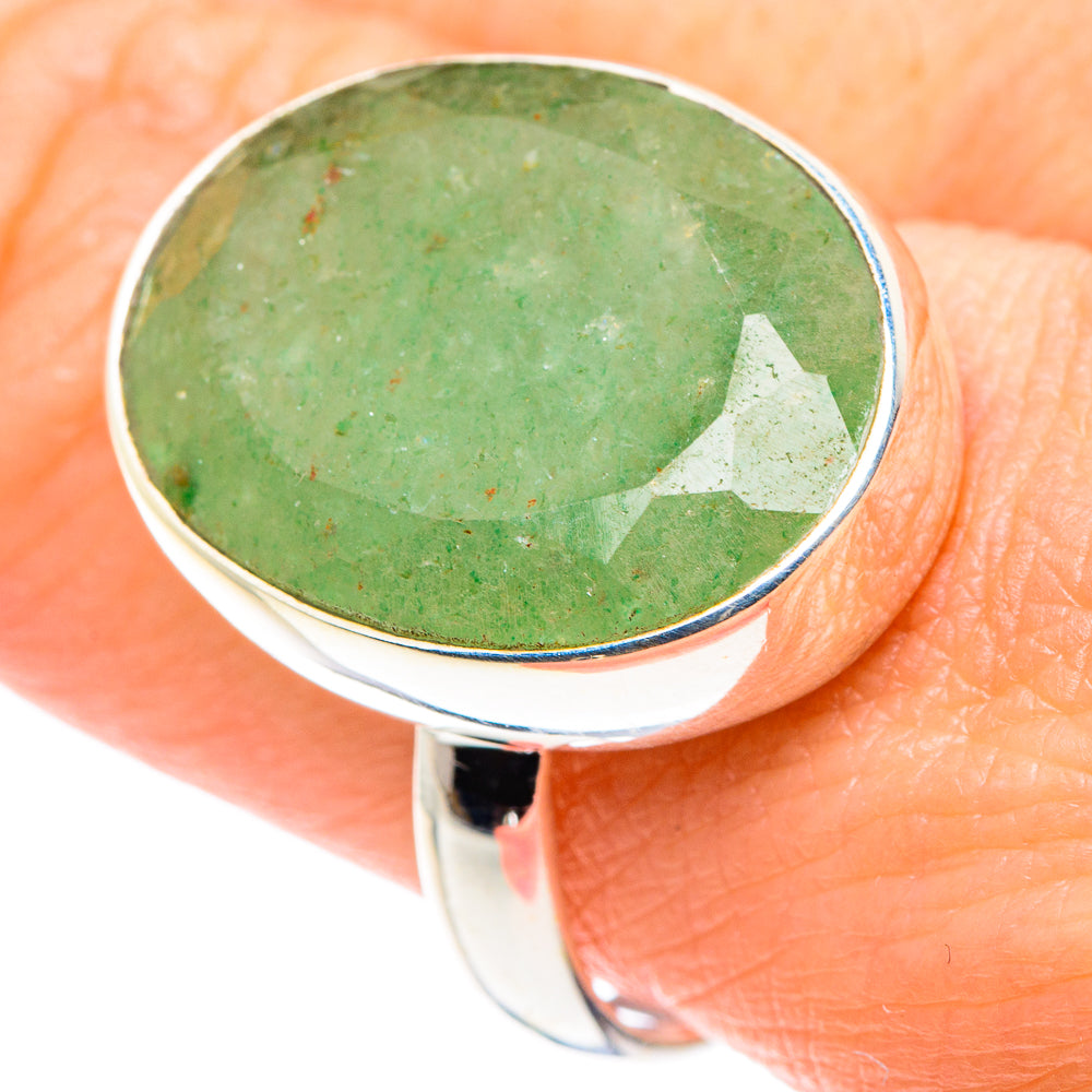 Green Aventurine Rings handcrafted by Ana Silver Co - RING89487