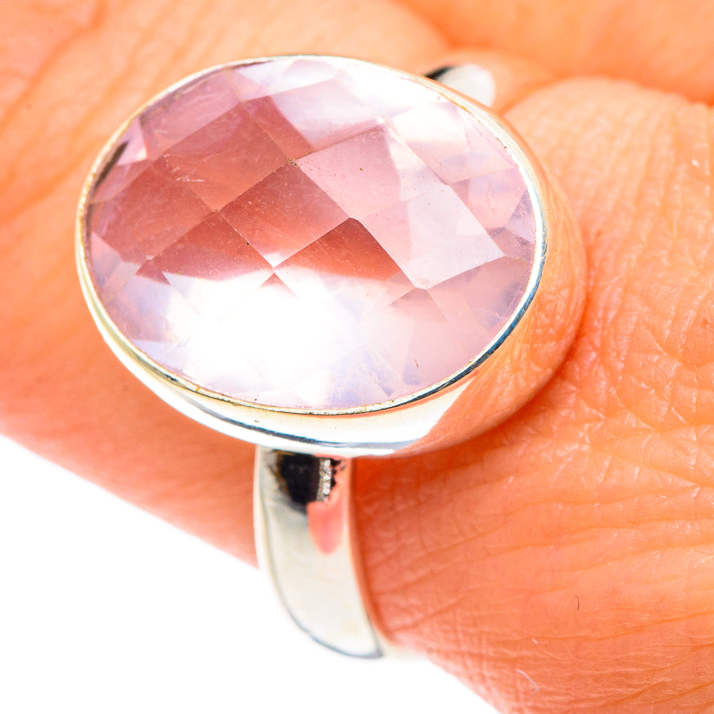 Rose Quartz Rings handcrafted by Ana Silver Co - RING89494