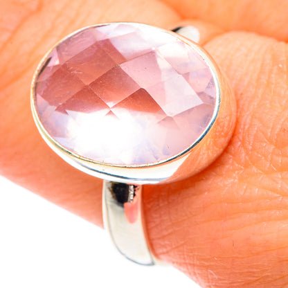 Rose Quartz Rings handcrafted by Ana Silver Co - RING89494