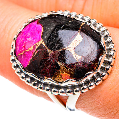 Purple Copper Composite Turquoise Rings handcrafted by Ana Silver Co - RING89504