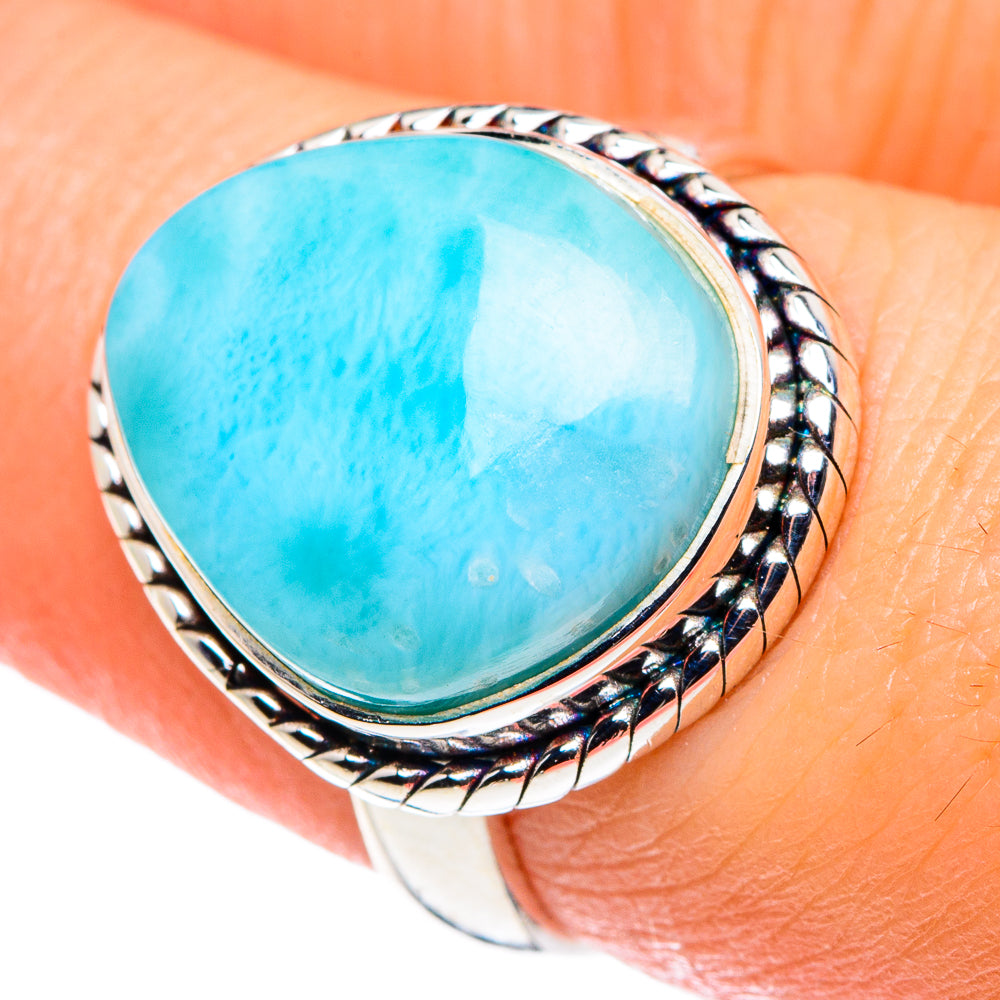 Larimar Rings handcrafted by Ana Silver Co - RING89513
