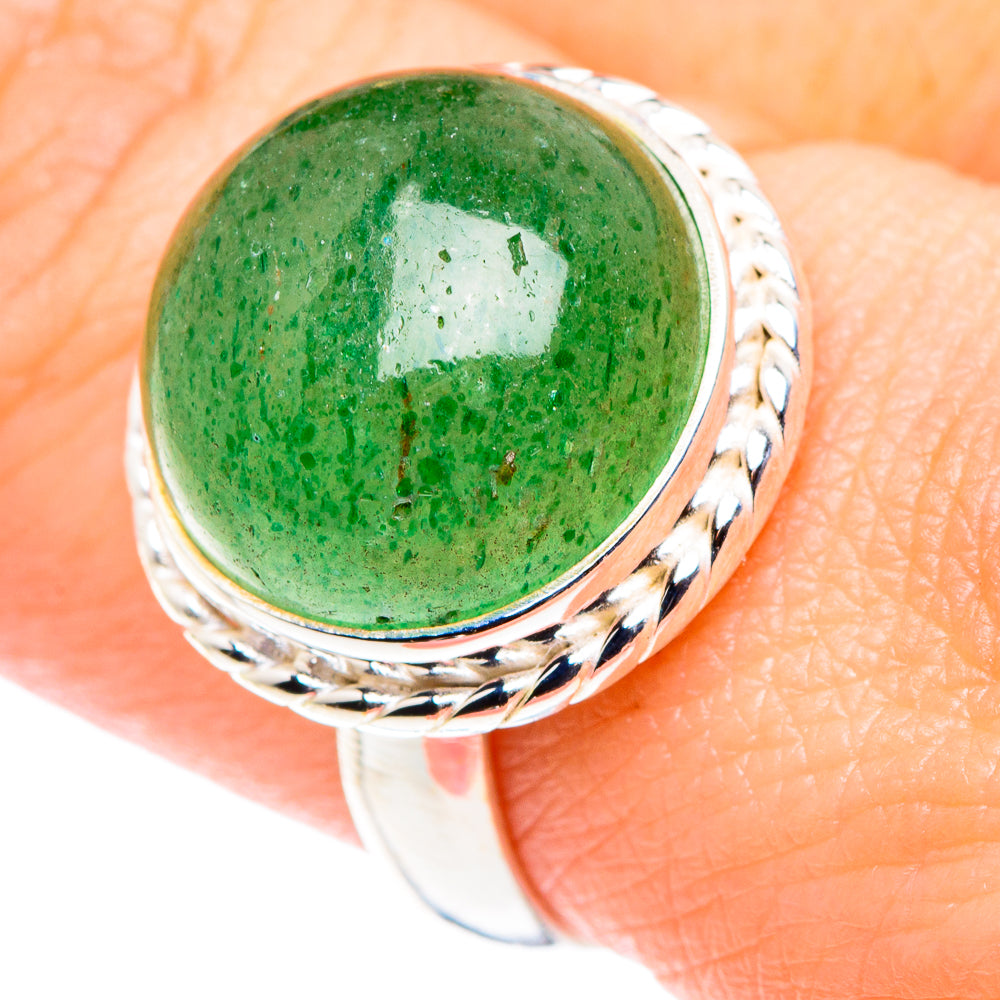Green Aventurine Rings handcrafted by Ana Silver Co - RING89516