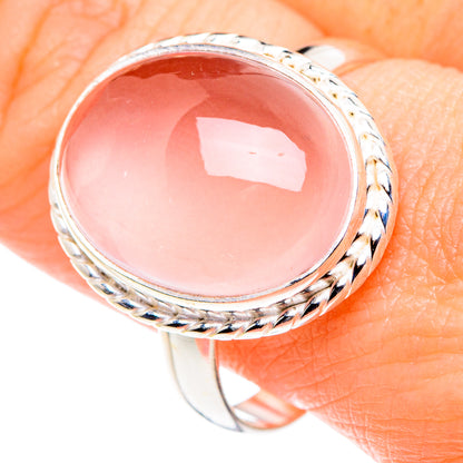 Rose Quartz Rings handcrafted by Ana Silver Co - RING89526