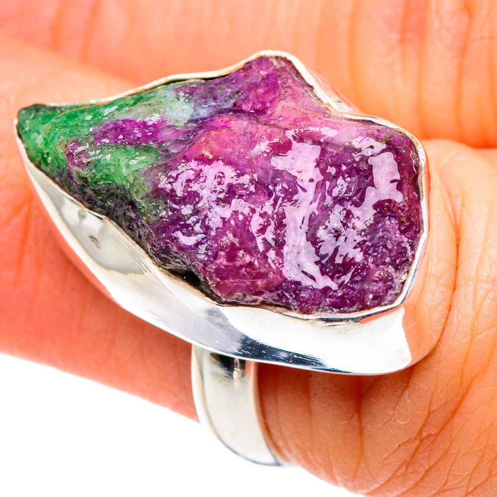 Ruby Zoisite Rings handcrafted by Ana Silver Co - RING89534