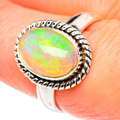 Ethiopian Opal Rings handcrafted by Ana Silver Co - RING89536