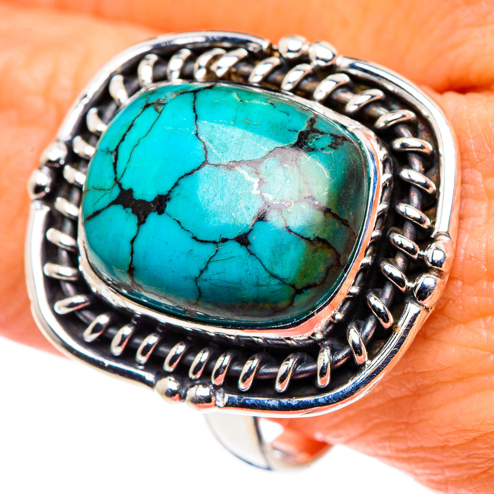 Tibetan Turquoise Rings handcrafted by Ana Silver Co - RING89540
