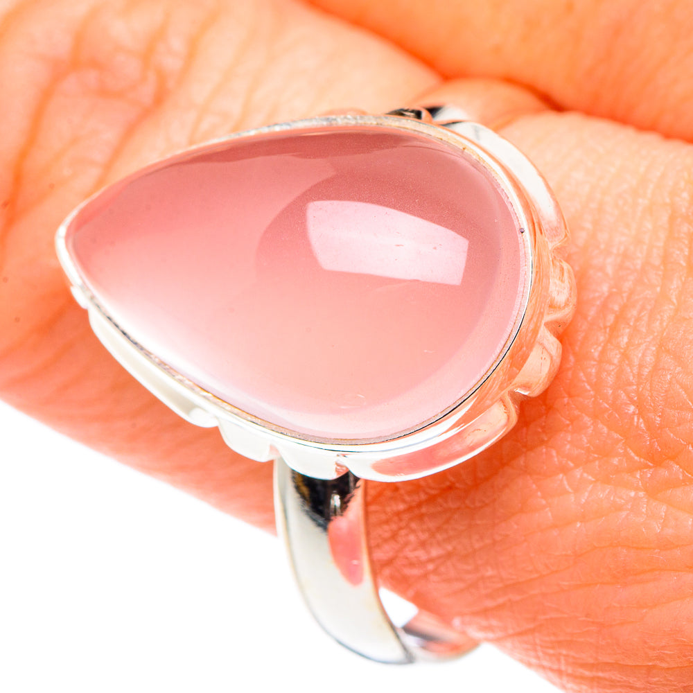 Rose Quartz Rings handcrafted by Ana Silver Co - RING89554
