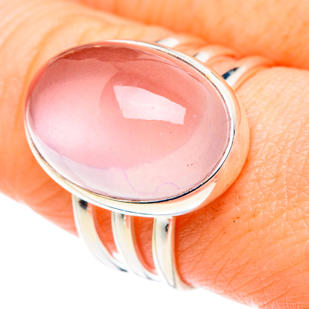 Rose Quartz Rings handcrafted by Ana Silver Co - RING89556