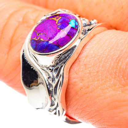Purple Copper Composite Turquoise Rings handcrafted by Ana Silver Co - RING89560