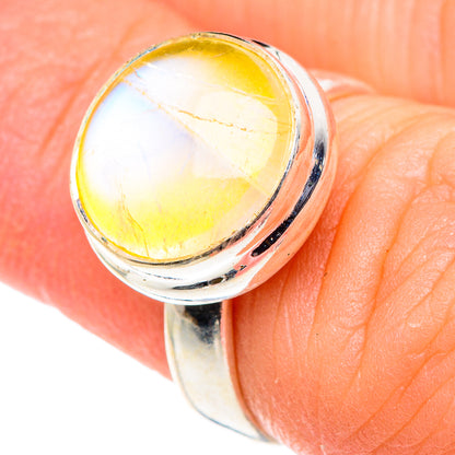 Yellow Moonstone Rings handcrafted by Ana Silver Co - RING89566