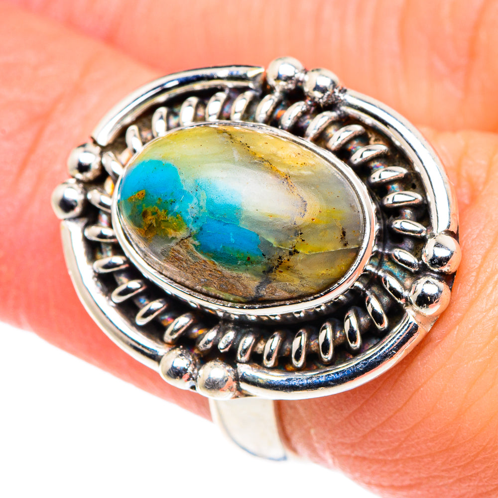 Peruvian Opal Rings handcrafted by Ana Silver Co - RING89570