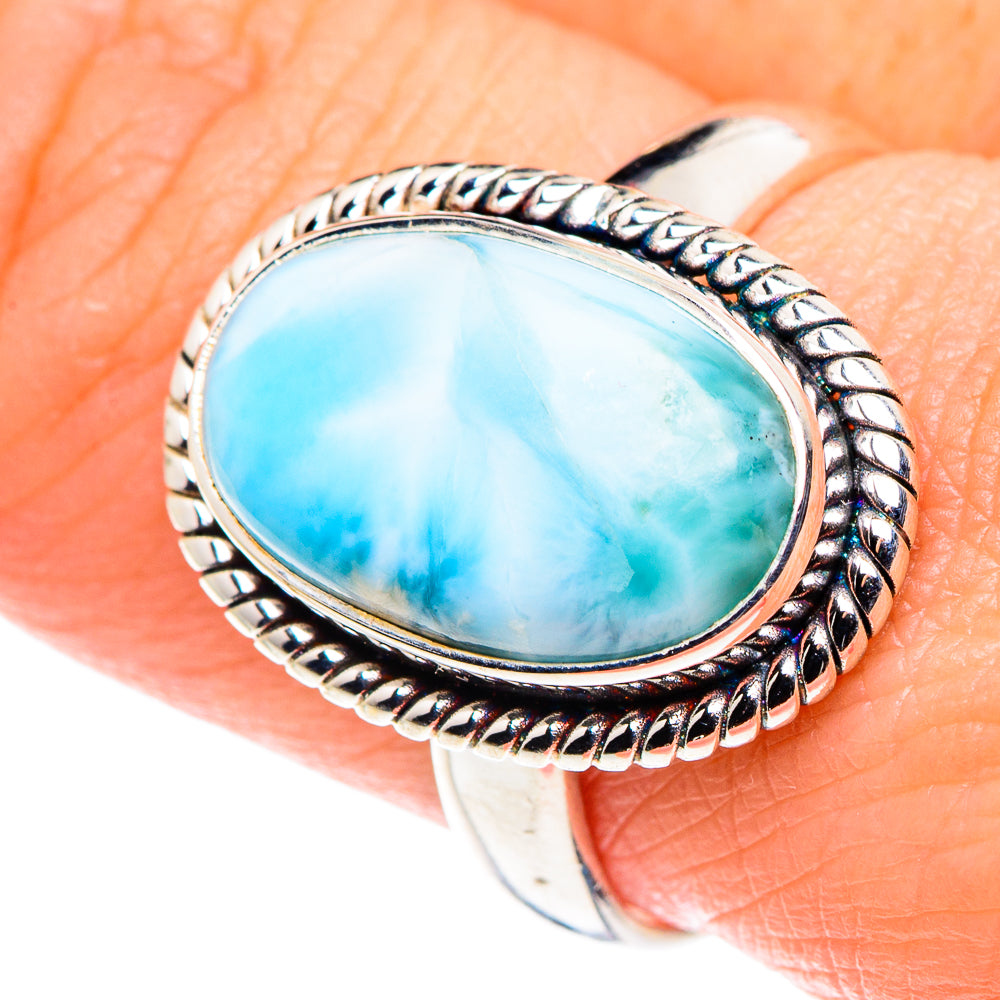 Larimar Rings handcrafted by Ana Silver Co - RING89571