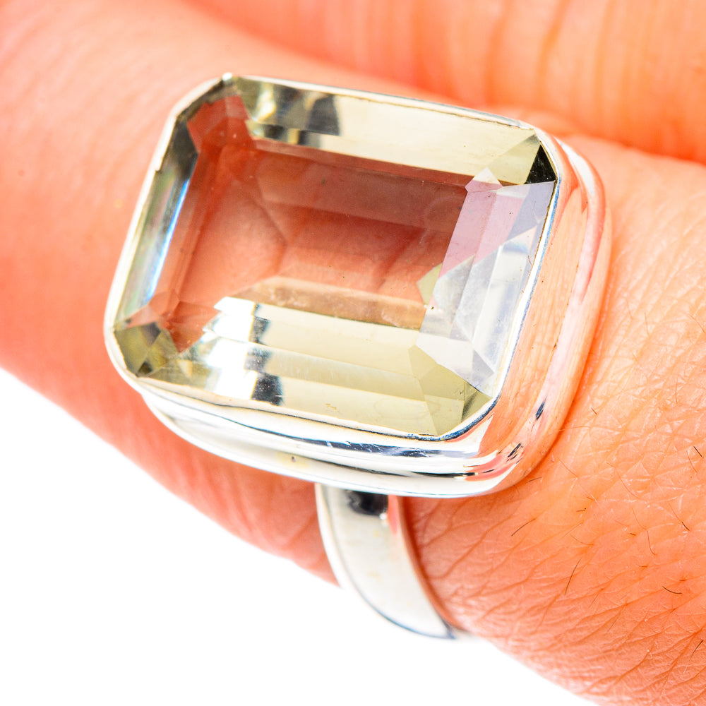 Green Amethyst Rings handcrafted by Ana Silver Co - RING89576