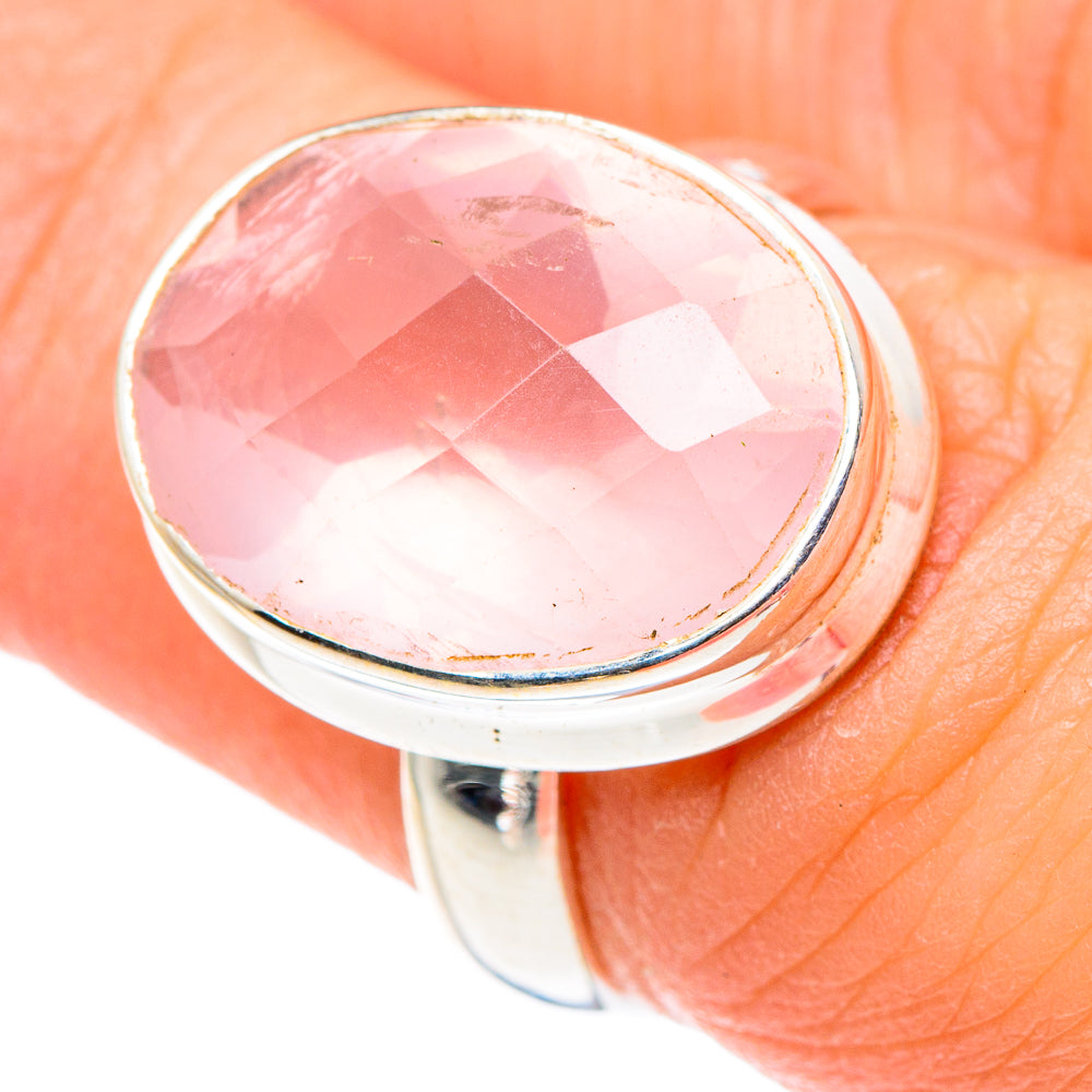 Rose Quartz Rings handcrafted by Ana Silver Co - RING89583