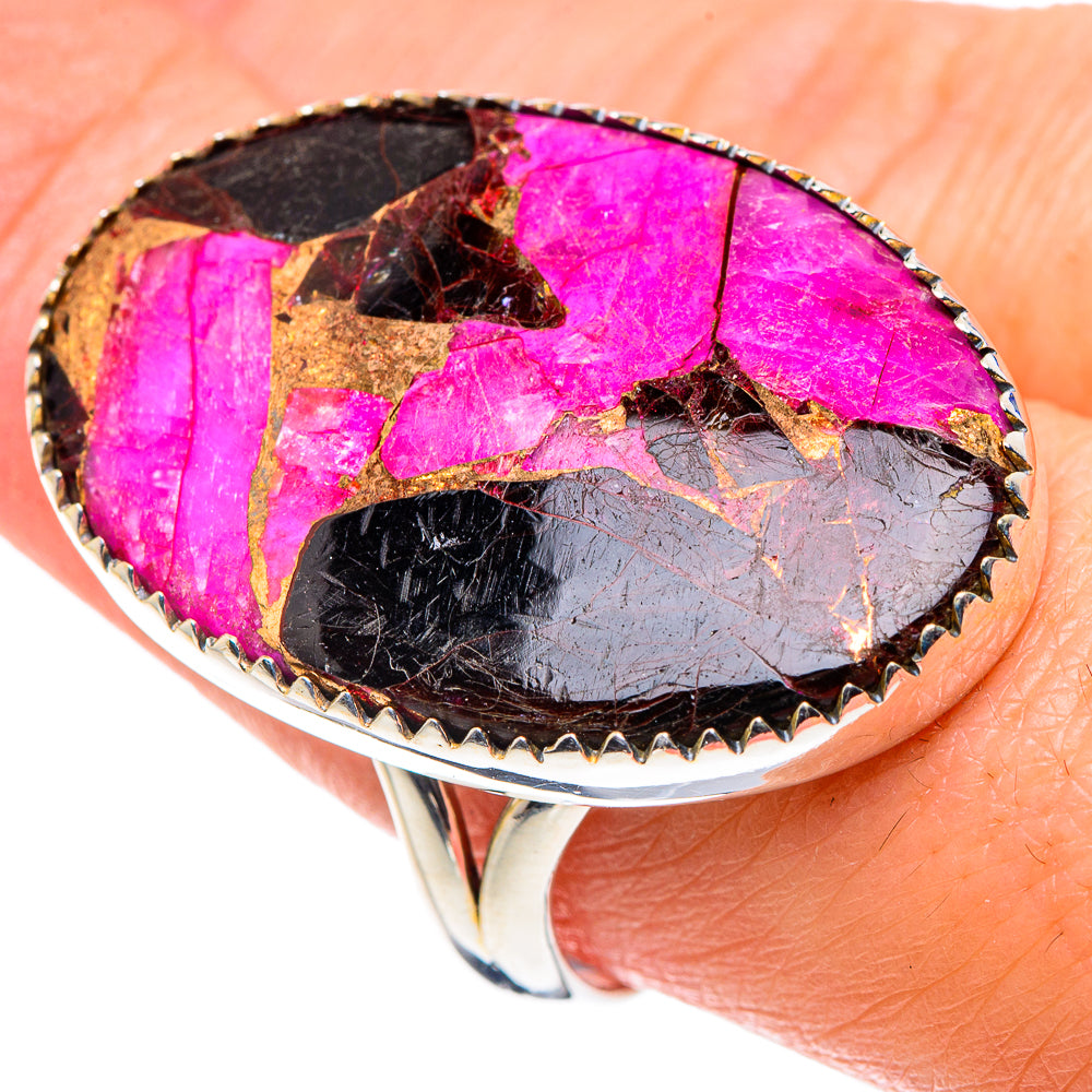 Purple Copper Composite Turquoise Rings handcrafted by Ana Silver Co - RING89587