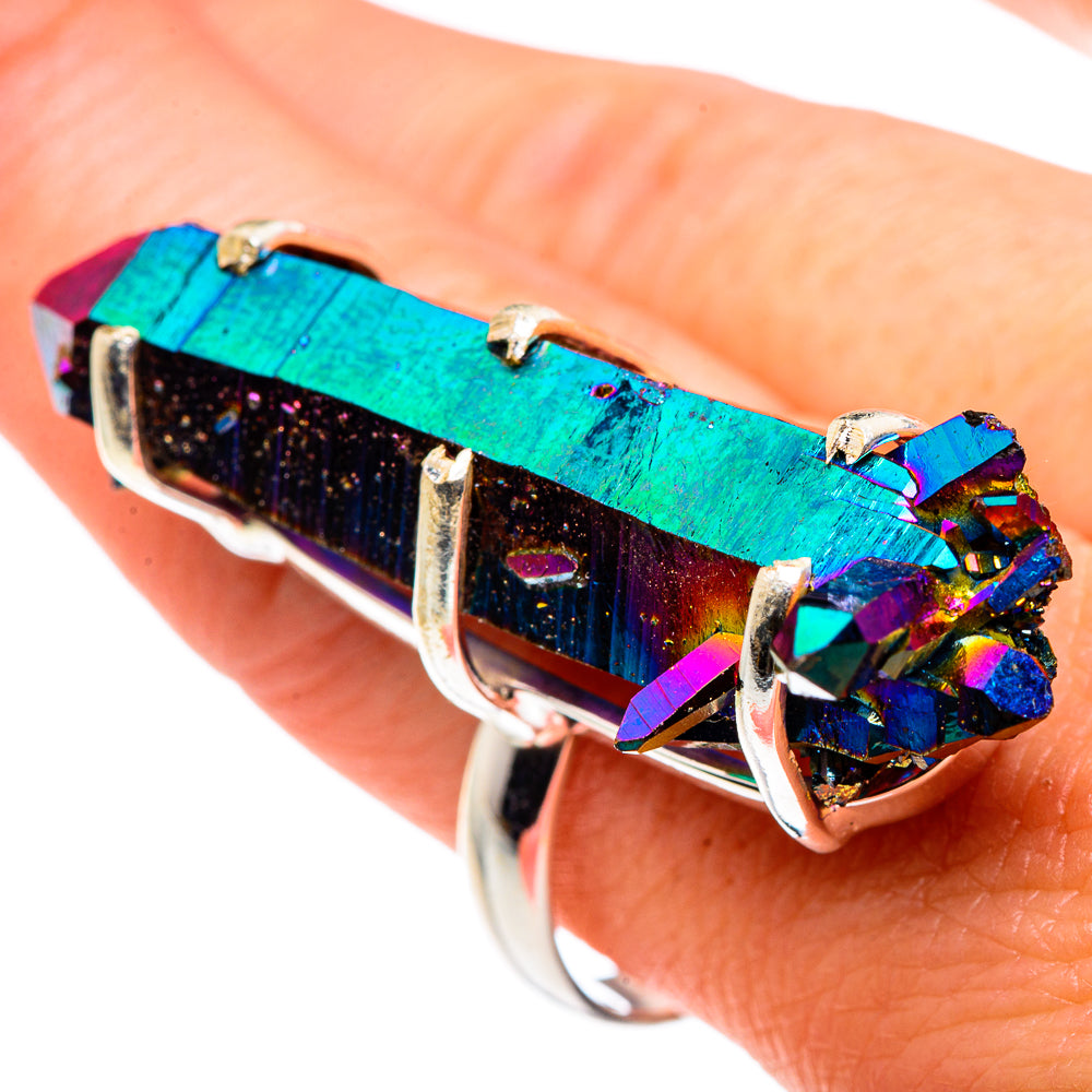 Titanium Sunshine Druzy Rings handcrafted by Ana Silver Co - RING89599
