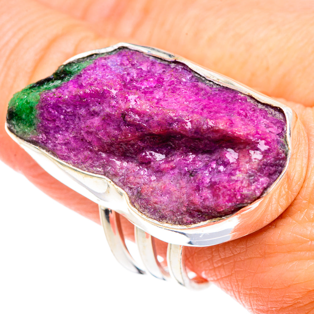 Ruby Zoisite Rings handcrafted by Ana Silver Co - RING89600