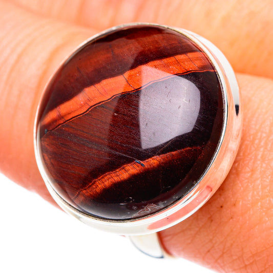 Red Tiger Eye Rings handcrafted by Ana Silver Co - RING89615