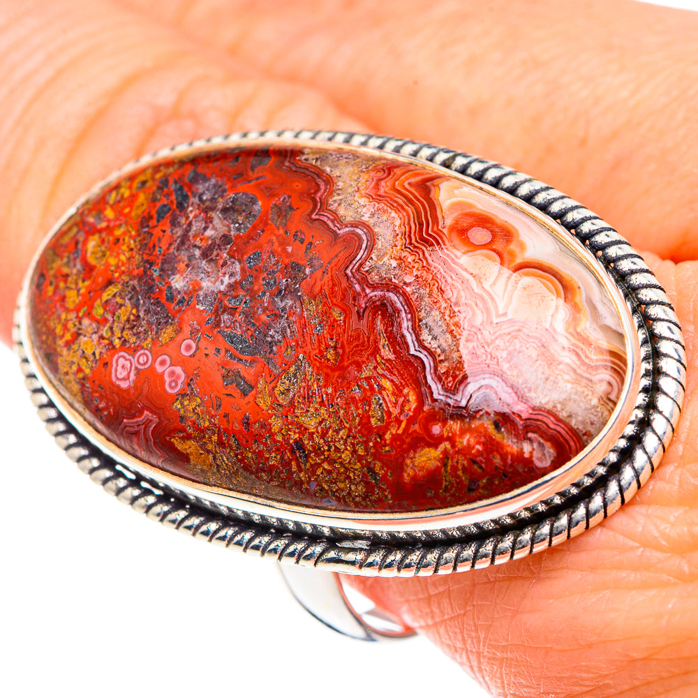 Crazy Lace Agate Rings handcrafted by Ana Silver Co - RING89616