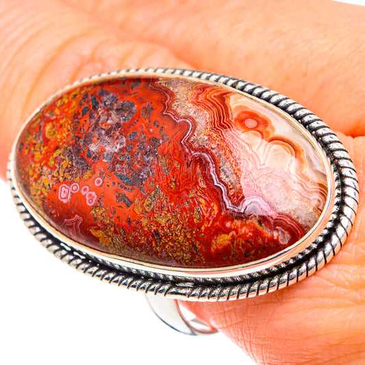 Crazy Lace Agate Rings handcrafted by Ana Silver Co - RING89616