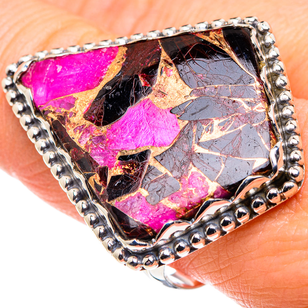 Purple Copper Composite Turquoise Rings handcrafted by Ana Silver Co - RING89625