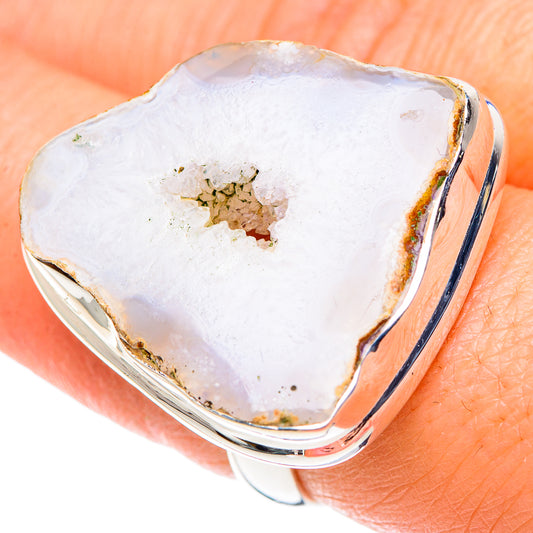 White Geode Slice Rings handcrafted by Ana Silver Co - RING89637