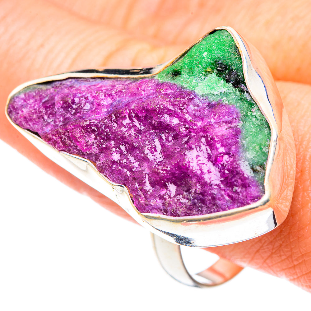 Ruby Zoisite Rings handcrafted by Ana Silver Co - RING89639