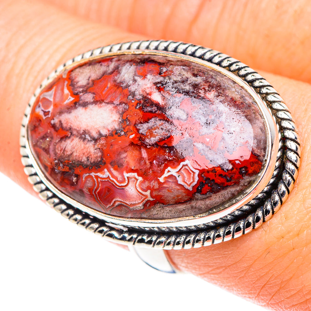 Crazy Lace Agate Rings handcrafted by Ana Silver Co - RING89655