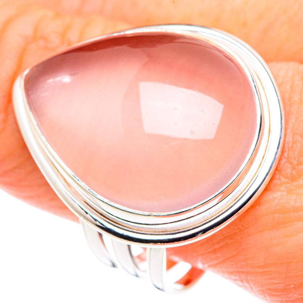 Rose Quartz Rings handcrafted by Ana Silver Co - RING89658
