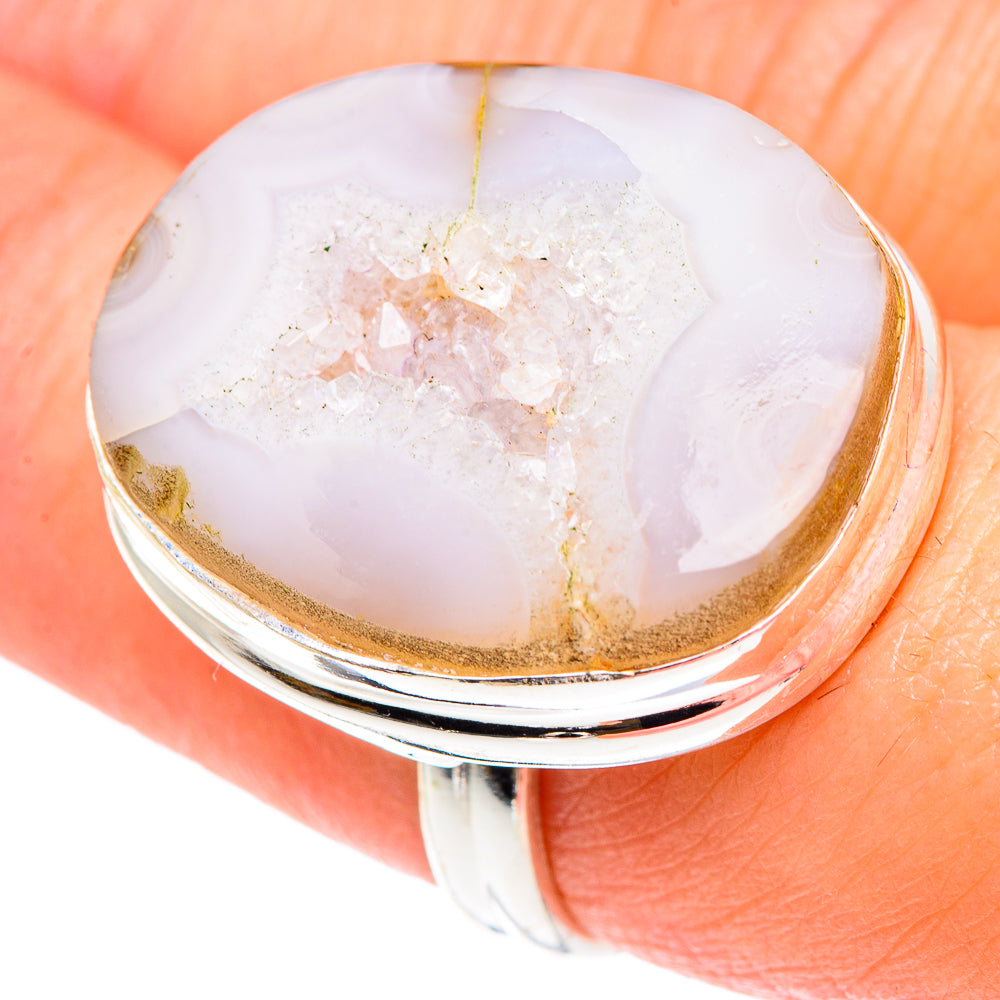 White Geode Slice Rings handcrafted by Ana Silver Co - RING89666