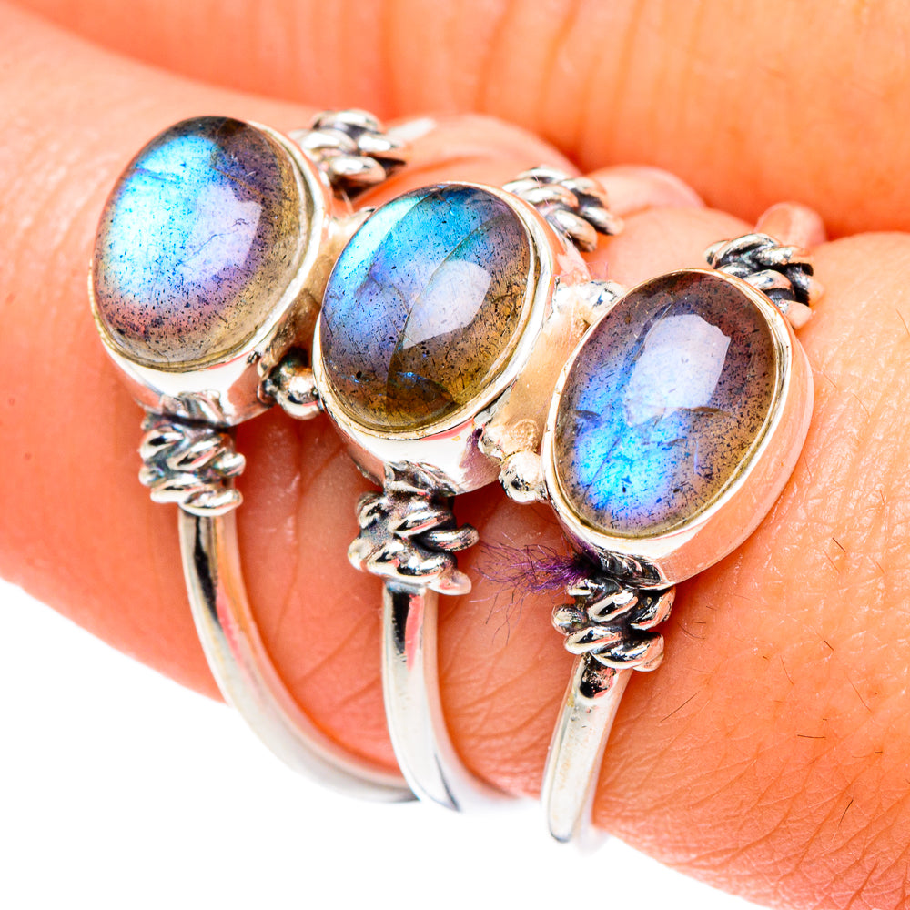 Labradorite Rings handcrafted by Ana Silver Co - RING89676