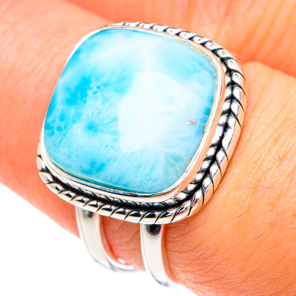 Larimar Rings handcrafted by Ana Silver Co - RING89679