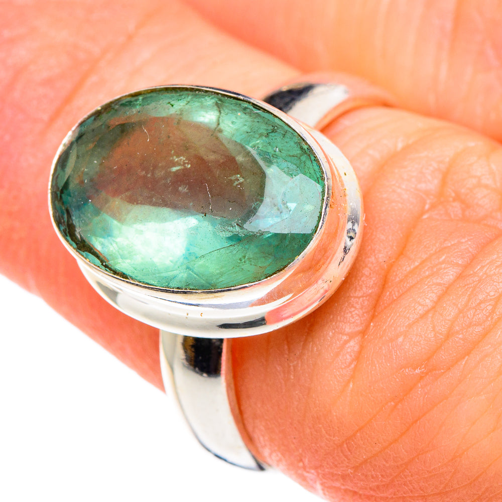 Green Fluorite Rings handcrafted by Ana Silver Co - RING89681