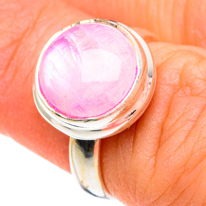 Pink Moonstone Rings handcrafted by Ana Silver Co - RING89690