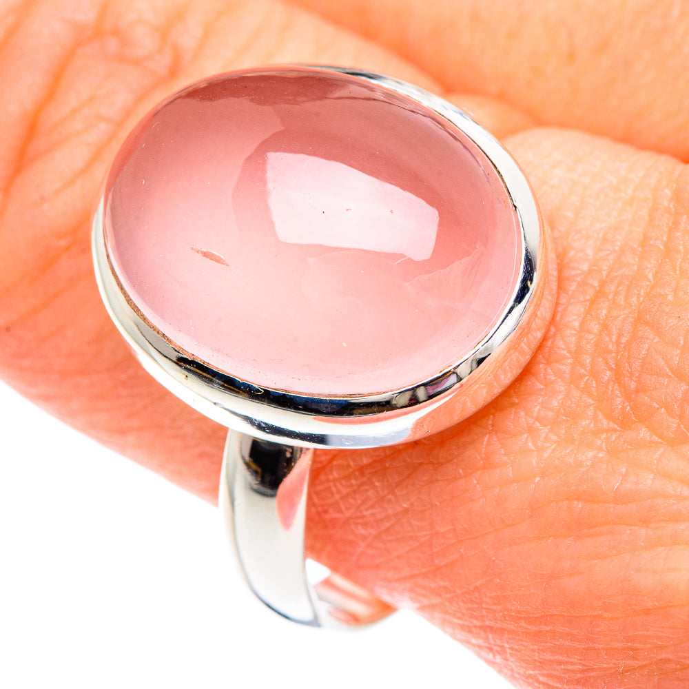 Rose Quartz Rings handcrafted by Ana Silver Co - RING89691