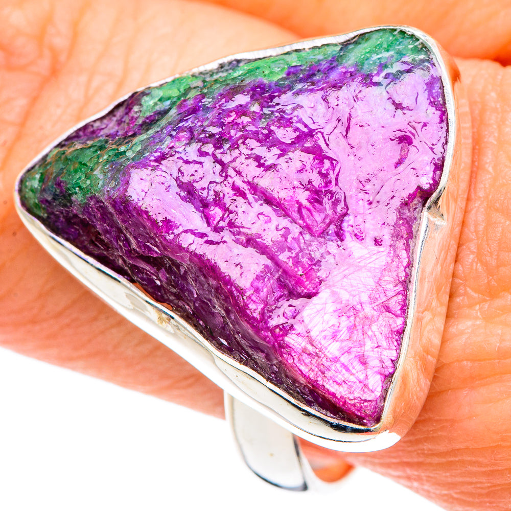 Ruby Zoisite Rings handcrafted by Ana Silver Co - RING89705