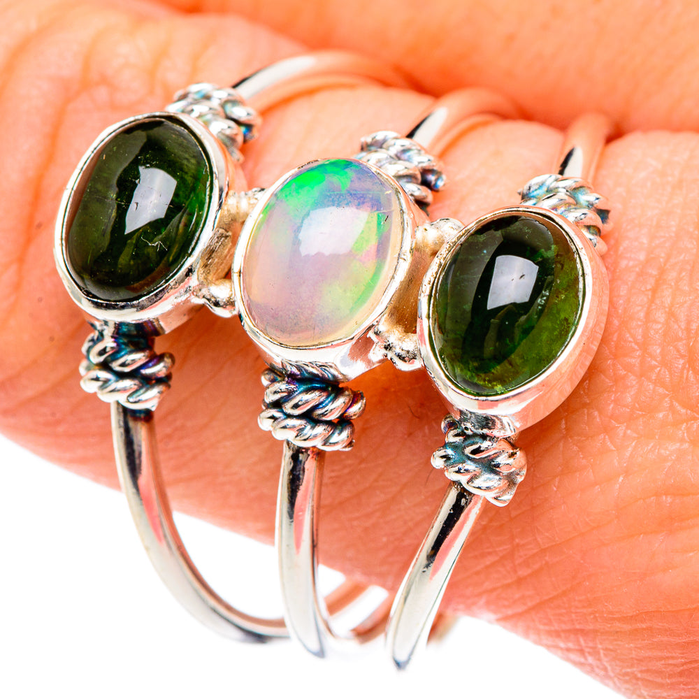 Ethiopian Opal Rings handcrafted by Ana Silver Co - RING89706