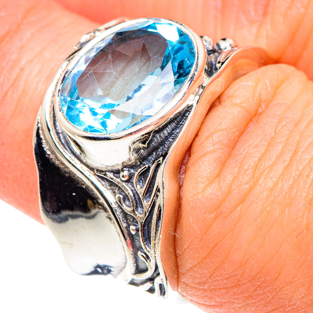 Blue Topaz Rings handcrafted by Ana Silver Co - RING89715