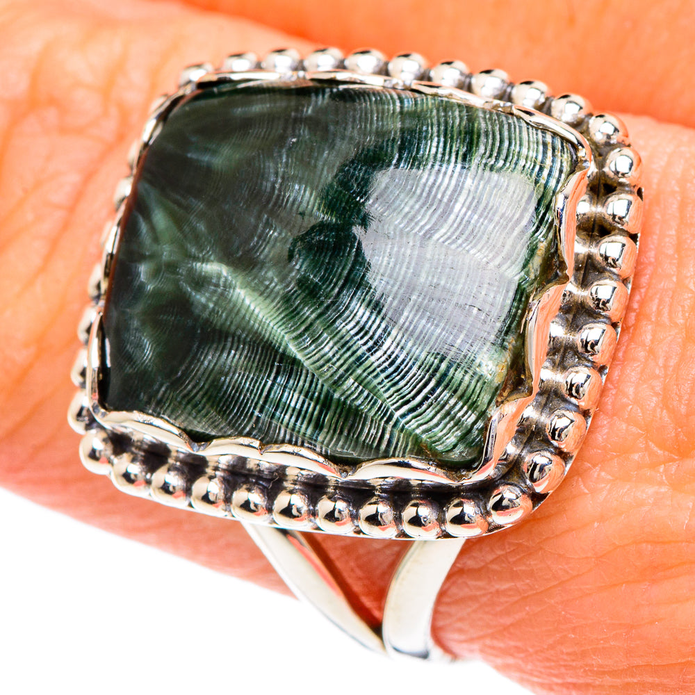 Seraphinite Rings handcrafted by Ana Silver Co - RING89720