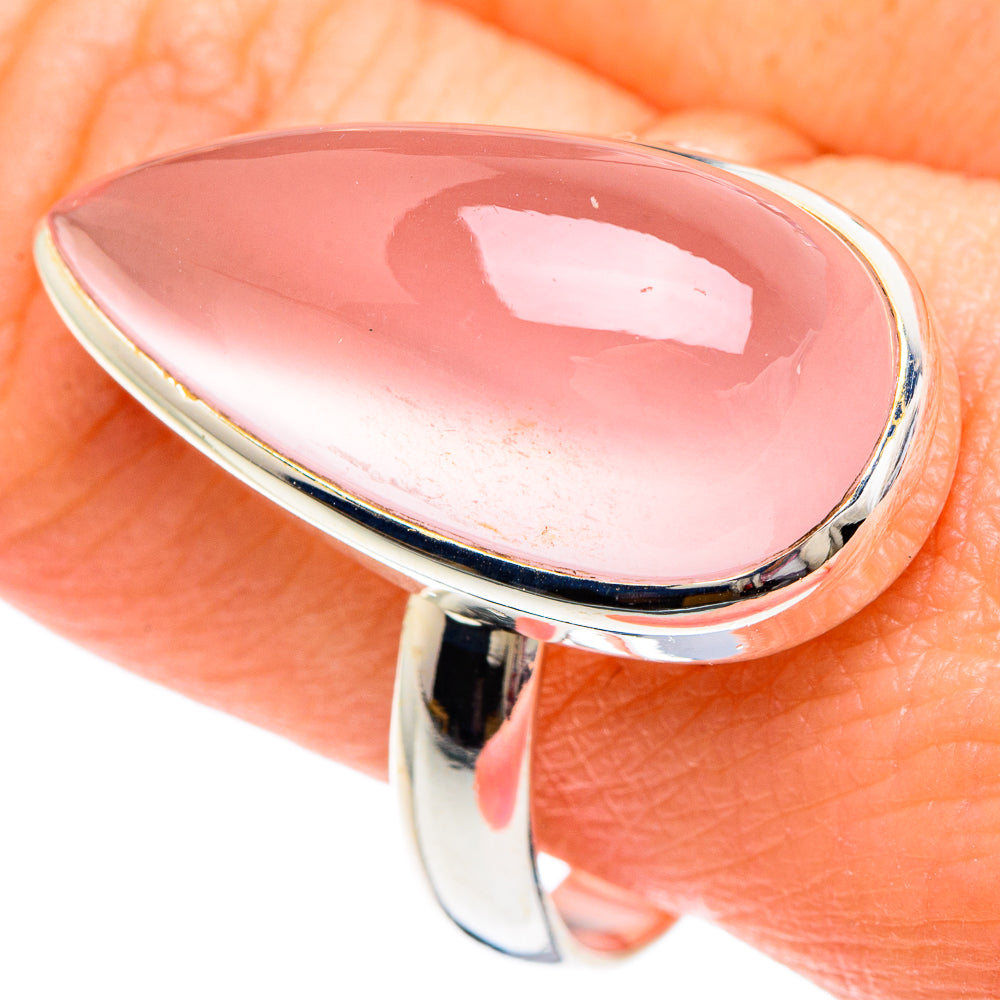 Rose Quartz Rings handcrafted by Ana Silver Co - RING89726