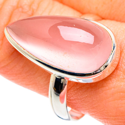 Rose Quartz Rings handcrafted by Ana Silver Co - RING89726