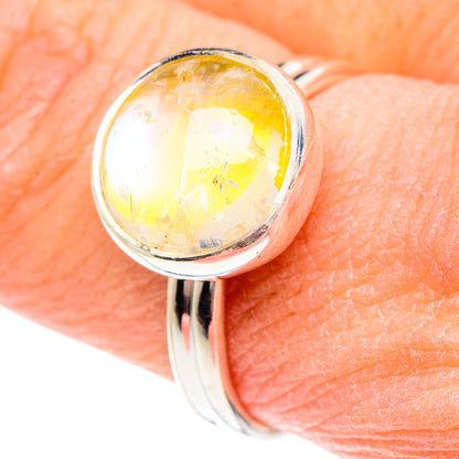 Yellow Moonstone Rings handcrafted by Ana Silver Co - RING89741