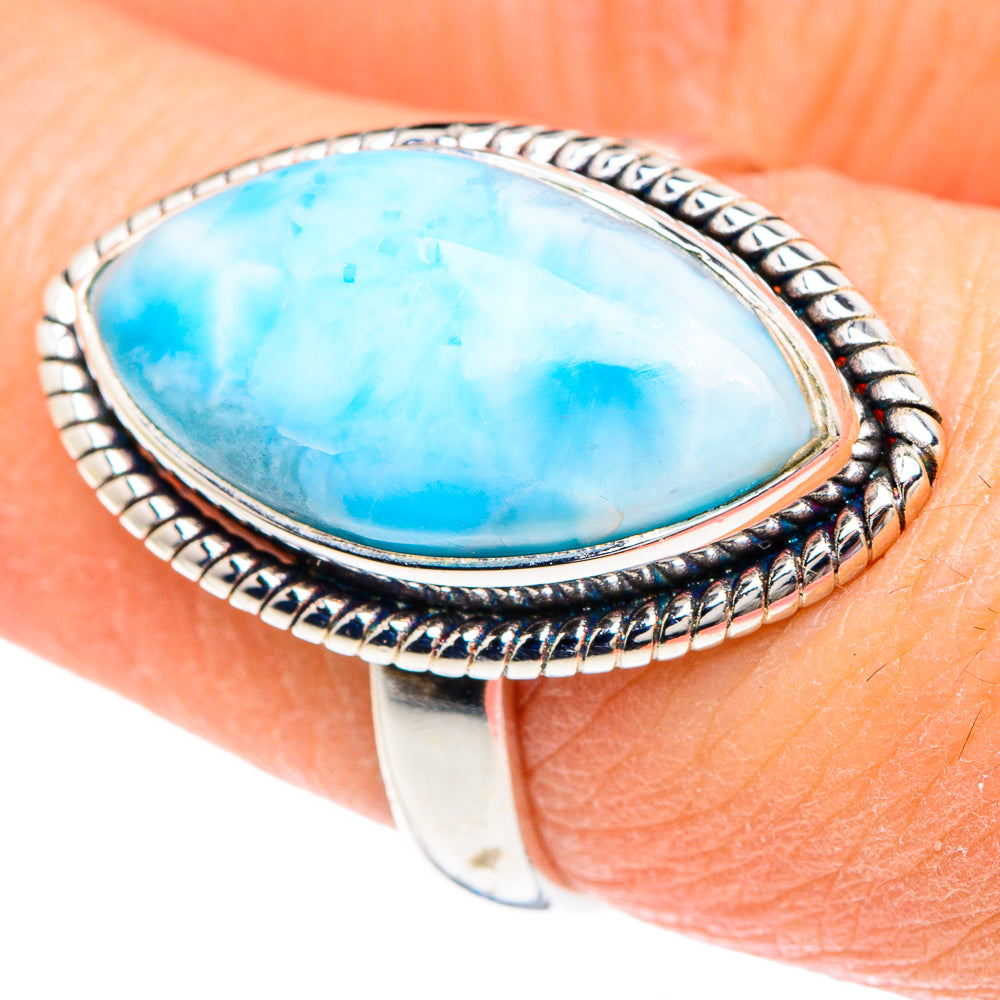 Larimar Rings handcrafted by Ana Silver Co - RING89745
