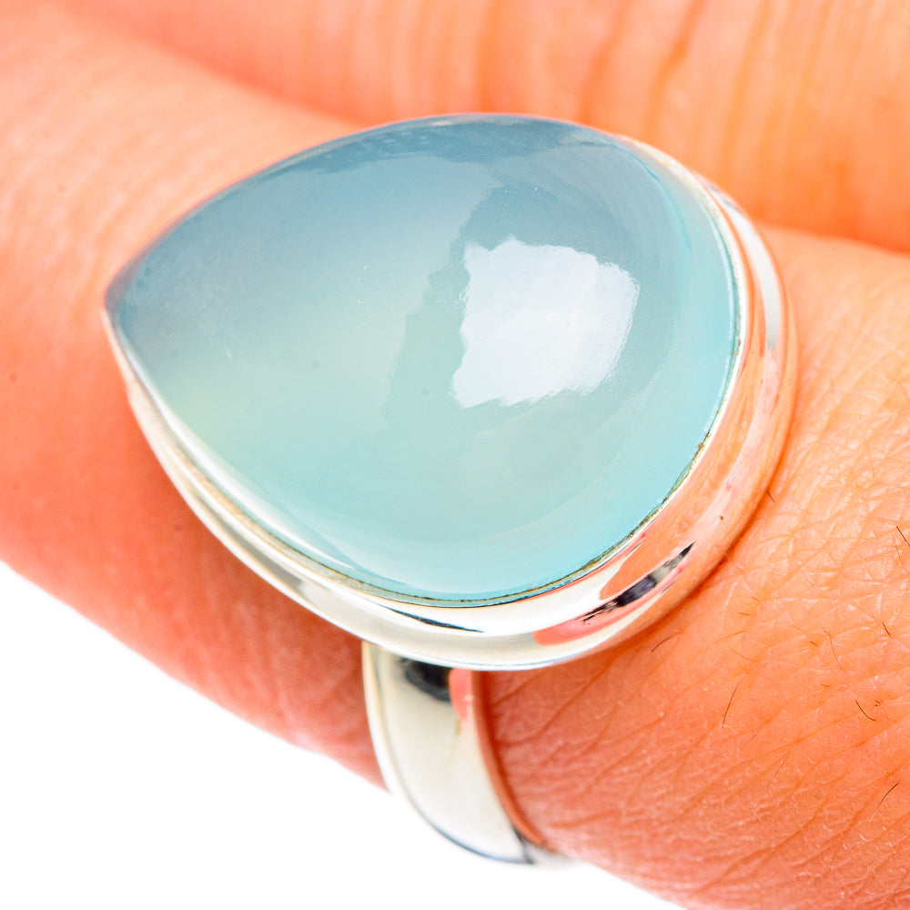 Aqua Chalcedony Rings handcrafted by Ana Silver Co - RING89748