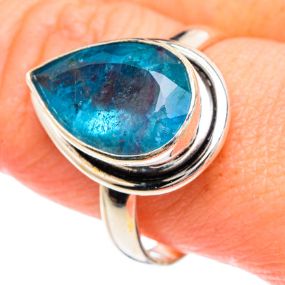 Blue Fluorite Rings handcrafted by Ana Silver Co - RING89749