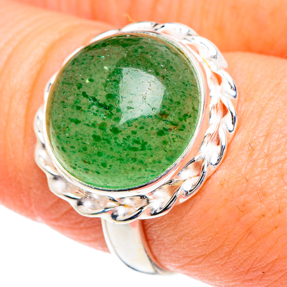 Green Aventurine Rings handcrafted by Ana Silver Co - RING89753